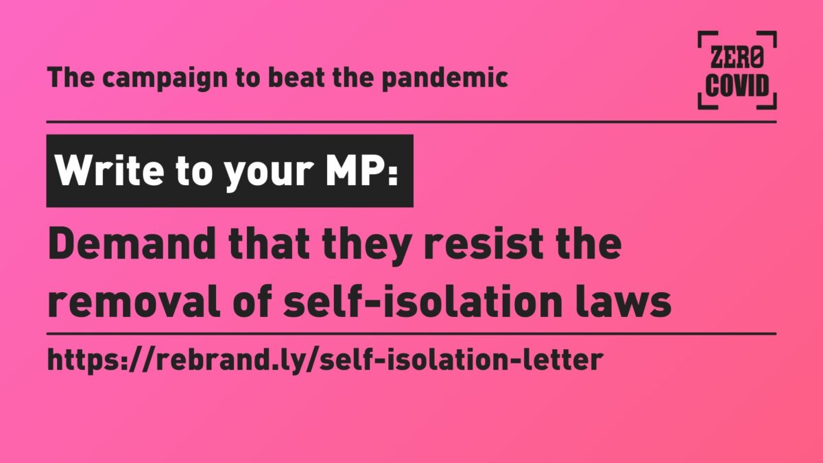 Take action Defend Covid selfisolation! Anticapitalist Resistance