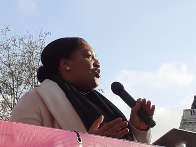 Bell Ribeiro-Addy MP speaking at the UCU rally