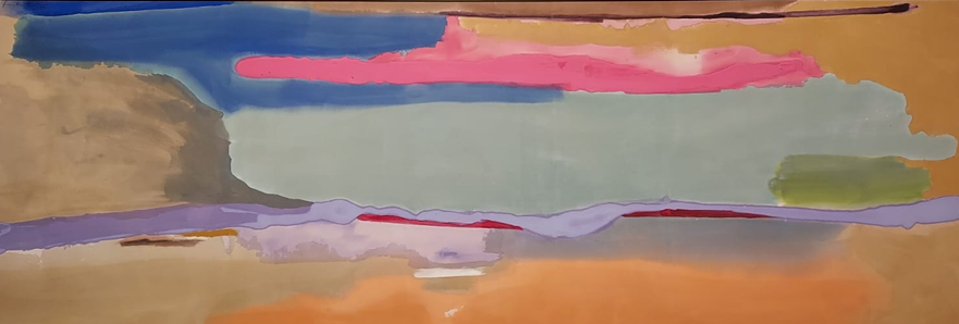 Abstract painting by Helen Frankenthaler (1928 to 2011) USA April Mood 1974