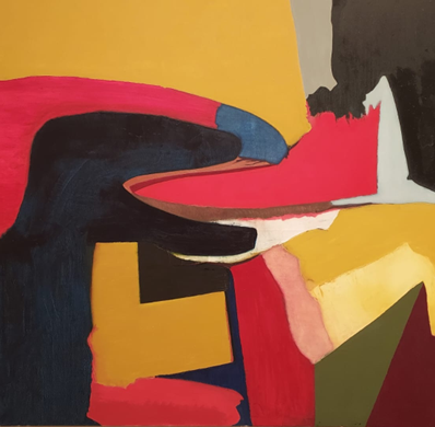 Abstract painting by Fanny Sanin b.1938 Colombia, lives and works in US, and called Oil no.4, 1968