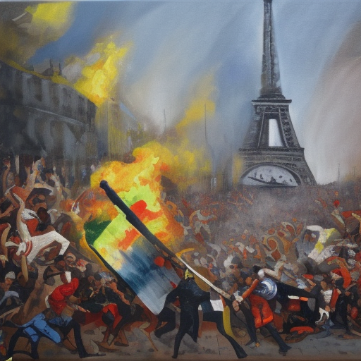 Painting depicting the revolt in France (imagined)