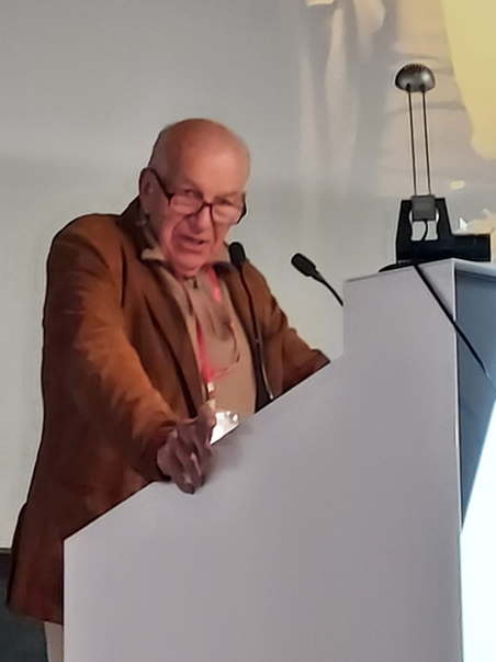 Fausto Bertinotti speaking at the conference.