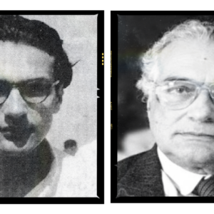 Two images of Ernest Mandel at different ages.