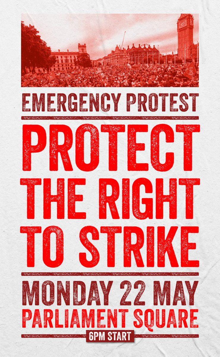 Emergency Protest poster TUC