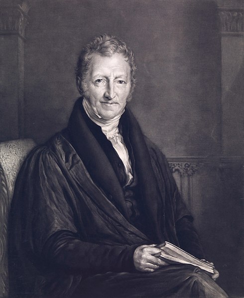 Portrait of Thomas Robert Malthus by John Linnell. https://wellcomeimages.org/indexplus/obf_images/fa/25/d2c7707f809bd259eb86d61d1cc5.jpg