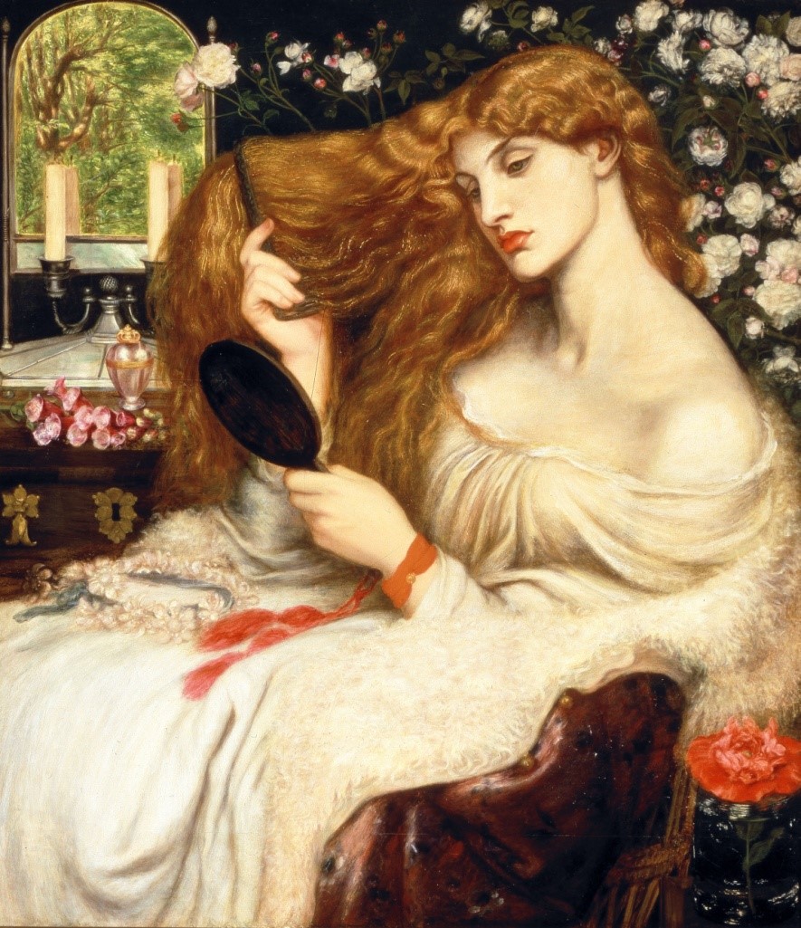 Lady Lilith is an oil painting by Dante Gabriel Rossetti first painted in 1866–1868 using his mistress Fanny Cornforth as the model,