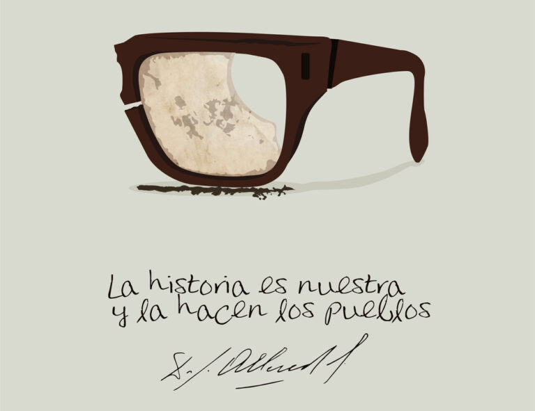 Glasses of Salvador Allende after being assassinated.