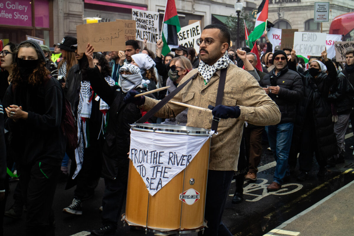 Free Palestine Coalition protest at central London 4th November 2023