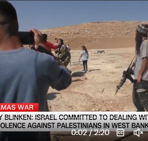 Snip from CNN clip for West Bank article