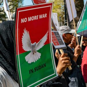 No war in Sudan, protest London April 2023