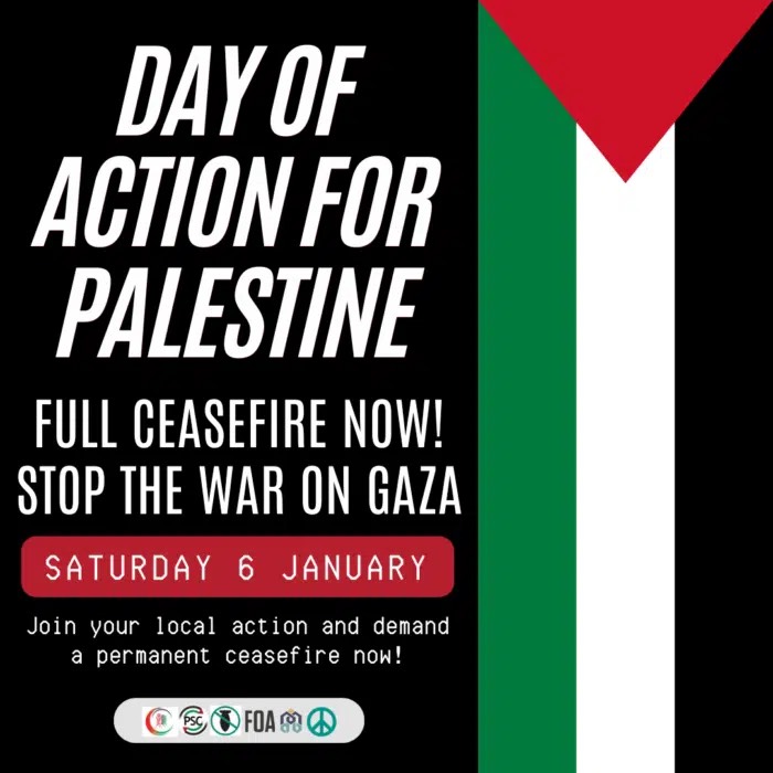 Day of Action poster 6 January 2023