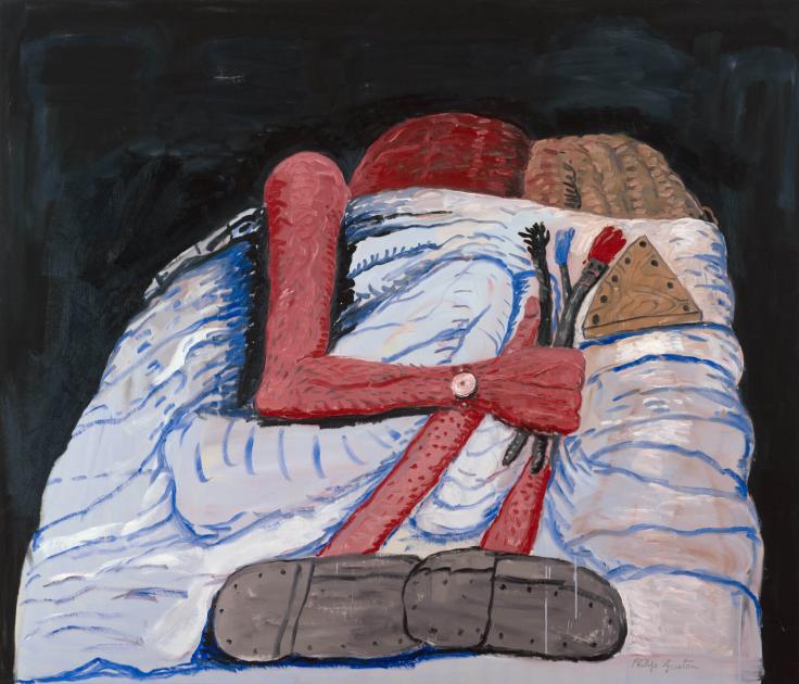 Oil on canvas. The Art Institute of Chicago, through prior bequest of Frances W. Pick, and memorial gift from her daughter, Mary P. Hines, 1989.435. © The Estate of Philip Guston, courtesy Hauser & Wirth. Image courtesy of the Art Institute of Chicago.
