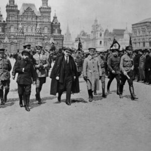 Lenin and bolshevik leaders on the Red square. Source: Wikimedia Commons.