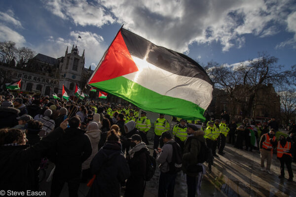 Palestine Pulse protest at Westminster, London 2nd March 2024. Steve Eason