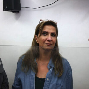 Nadera Shalhoub-Kevorkian during court proceedings in April (Oren Ziv)