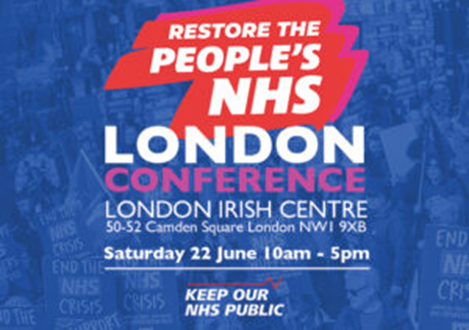 Keep our NHS public London conference advert
