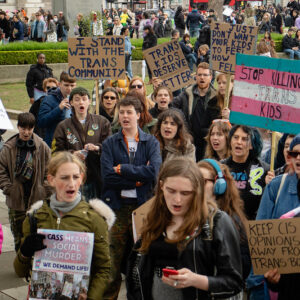 Strike Back – Trans rights protest at Parliament, London 20th April 2024