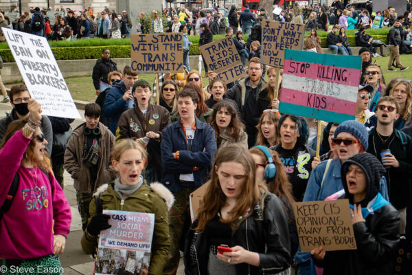 Strike Back – Trans rights protest at Parliament, London 20th April 2024