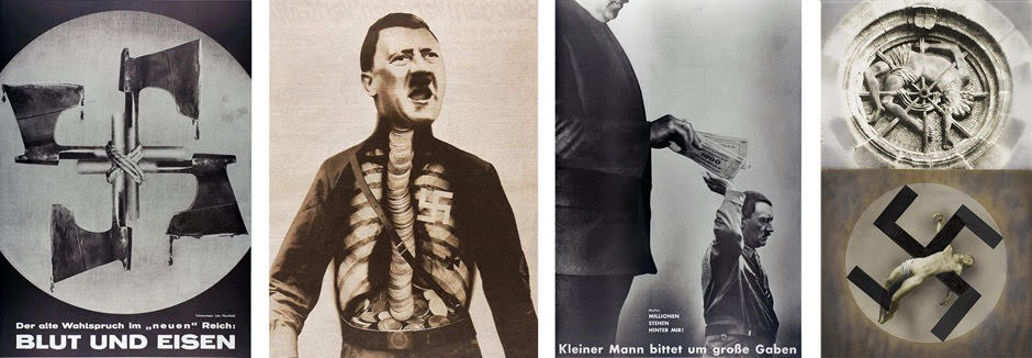 Photomontage agitprop against Hitler in Germany, showing the Nazis' links to German capitalists.