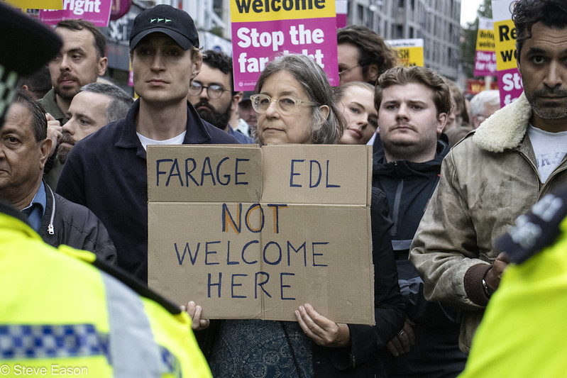 Standing up to racism at Walthamstow, London 7th August 2024