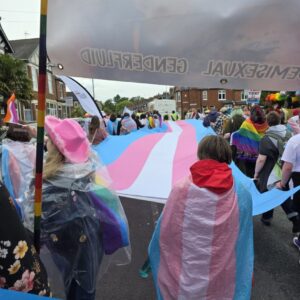 Trans flags on full display as people march through York