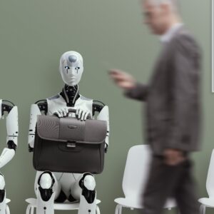 2 Robots with briefcases