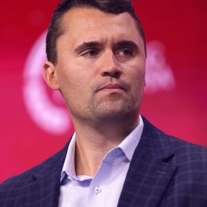 Charlie Kirk speaking with attendees at the 2025 Student Action Summit at the Tampa Convention Center in Tampa, Florida.