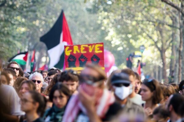 french demo against macron