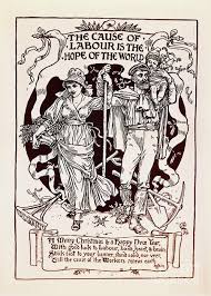 late 19th century xmas card designed by Wal;ter crame