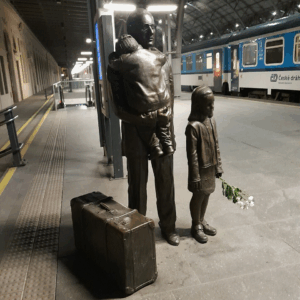 Monument “For the Children” by Flor Kent at the main train station in Prague.