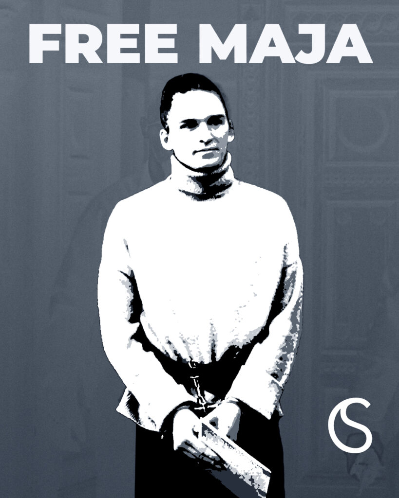 PICTURE OF Maja non binary anti-fascist imprisoned by Hungarian courts