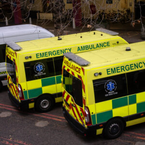 3 ambulances side by side