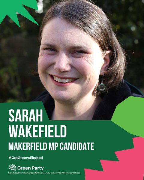 Sarah Wakefireld Green Party candidate in Makerfield