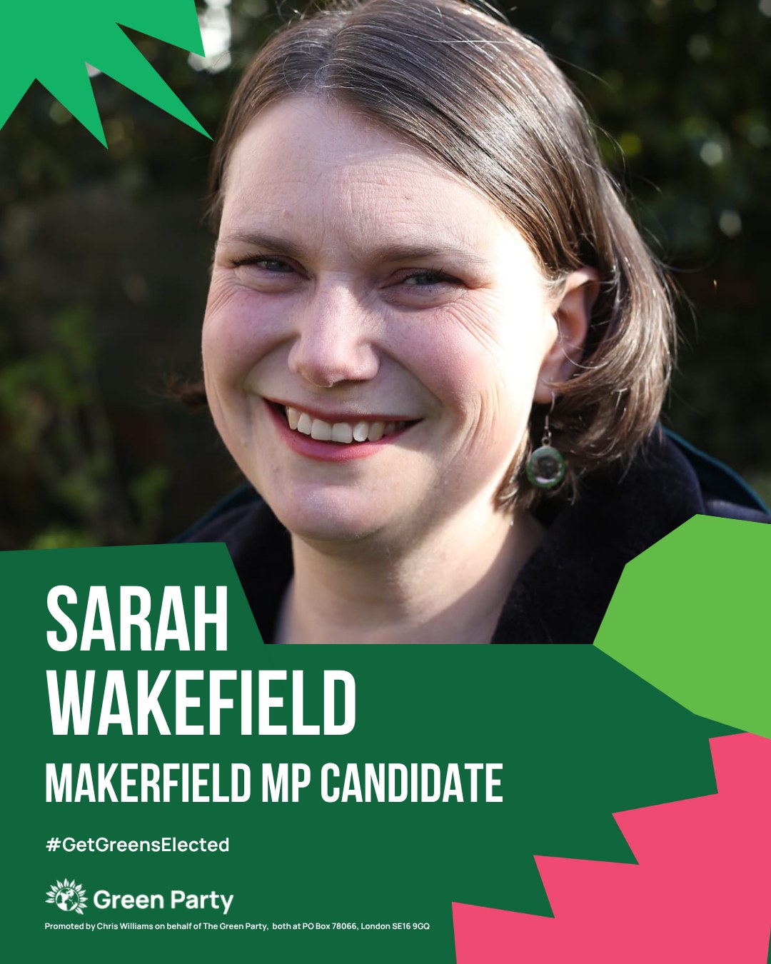 Sarah Wakefireld Green Party candidate in Makerfield