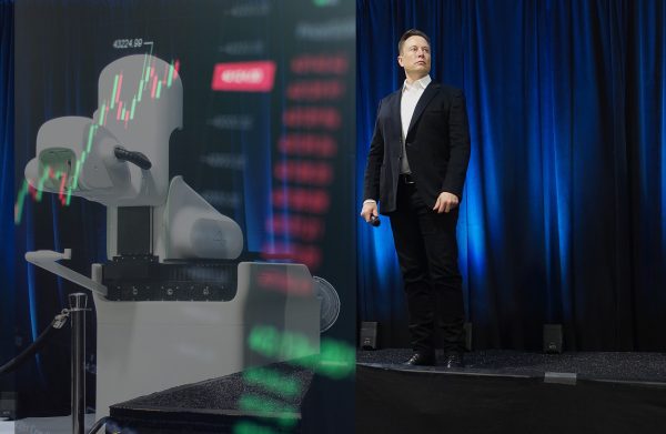 Elon Musk giving a speach