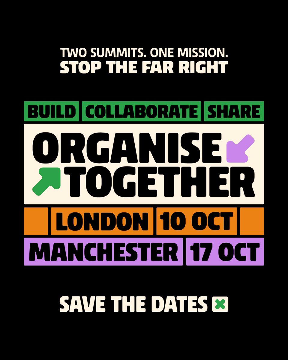 Two summits: one mission: Stop the far right London 10 Oct Mancehster 17 October