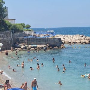 free beach and private beach near Catellamare in campania Italy