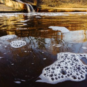 River polluted as a result of waste water runoff. Photo: Shutterstock