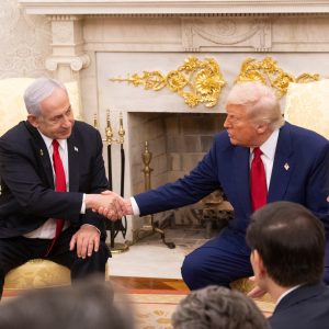 WASHINGTON D.C., USA - April 7, 2025: United States President Donald Trump meets with Israeli Prime Minister Benjamin Netanyahu in the White House in Washington DC. Photo: Shutterstock