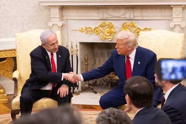WASHINGTON D.C., USA - April 7, 2025: United States President Donald Trump meets with Israeli Prime Minister Benjamin Netanyahu in the White House in Washington DC. Photo: Shutterstock