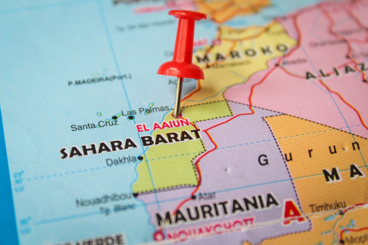 map of Morocco showing occupied Western Sahara