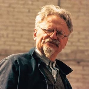 colour photo of Trotsky