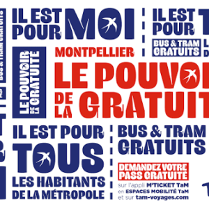 Montpelier free public transport poster