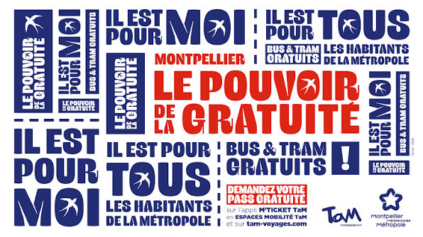 Montpelier free public transport poster
