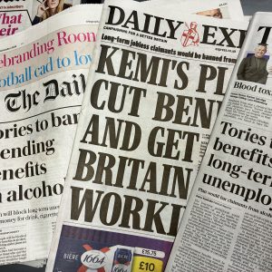 front pages on welfare cuts
